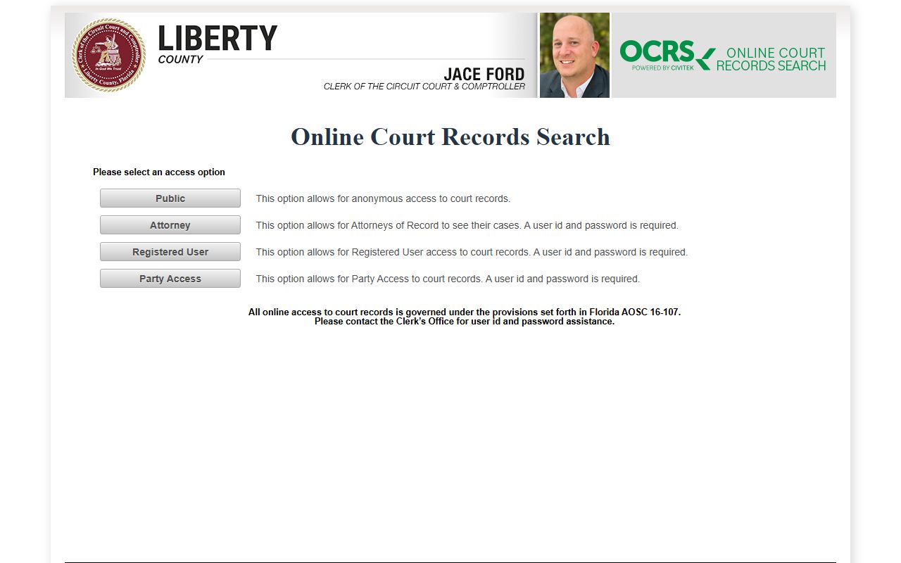 Liberty County Civitek court records access options after an arrest